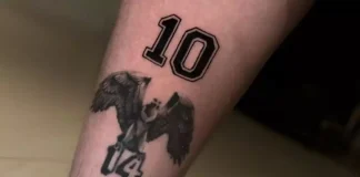 Arrascaeta tatuou o nº10 em cima da tatuagem do Urubu 14