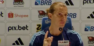 Filipe Luís em entrevista após vitória do Flamengo sobre o Vasco