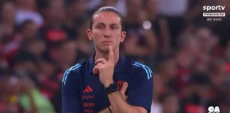 Filipe Luís comandando o Flamengo no Maracanã
