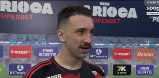 Léo Ortiz em entrevista após jogo do Flamengo