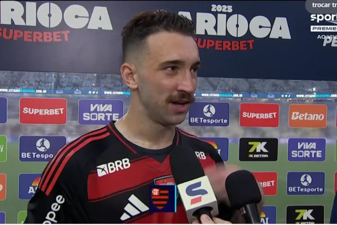 Léo Ortiz em entrevista após jogo do Flamengo