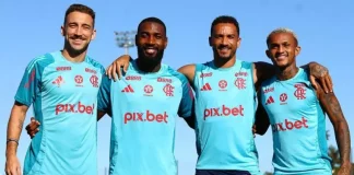 Léo Ortiz, Gerson, Danilo e Wesley, jogadores do Flamengo