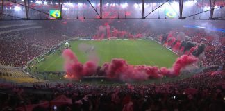 Bem vindo ao Inferno: Torcida do Flamengo lota o Maracanã