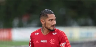 Paolo Guerrero em treino do Flamengo