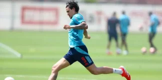 Pedro treina no Ninho do Urubu