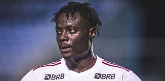 Shola em campo pelo sub-20 do Flamengo