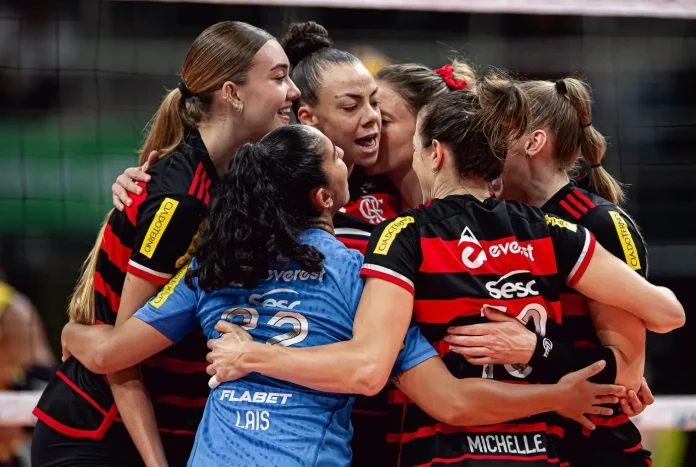 Jogadoras de Vôlei feminino do Sesc Flamengo