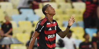 Wallace Yan em campo pelo Flamengo
