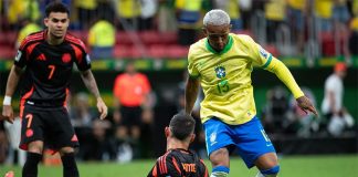 Wesley em campo pela Seleção Brasileira