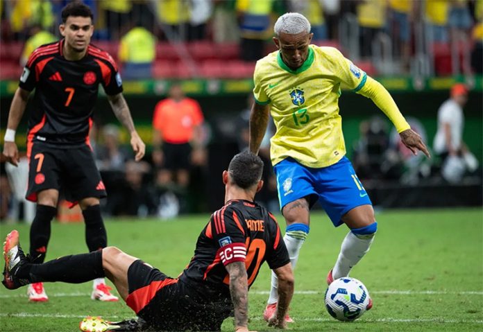 Wesley em campo pela Seleção Brasileira