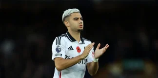 Andreas Pereira em campo pelo Fulham