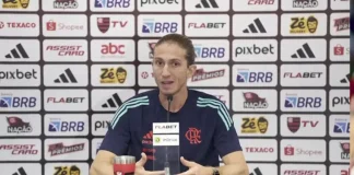 Filipe Luís em entrevista após jogo do Flamengo