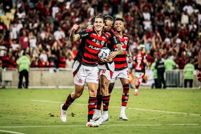 Pedro-Flamengo-6-0-Juventude-160425-2 Pedro comemora mais um gol pelo Flamengo contra o Juventude