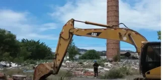 Obras no terreno do Gasômetro