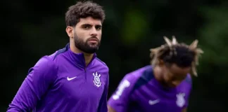 Yuri Alberto em treino do Corinthians
