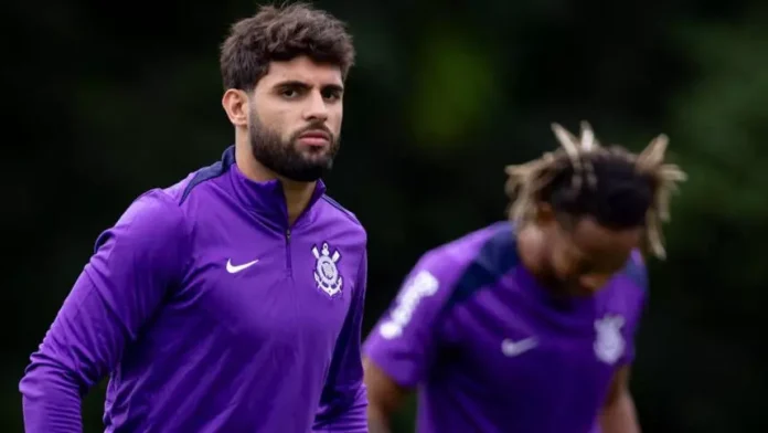 Yuri Alberto em treino do Corinthians