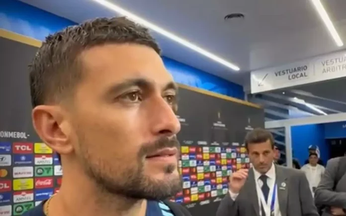 Arrascaeta em entrevista pelo Flamengo após empate contra o Central Córdoba