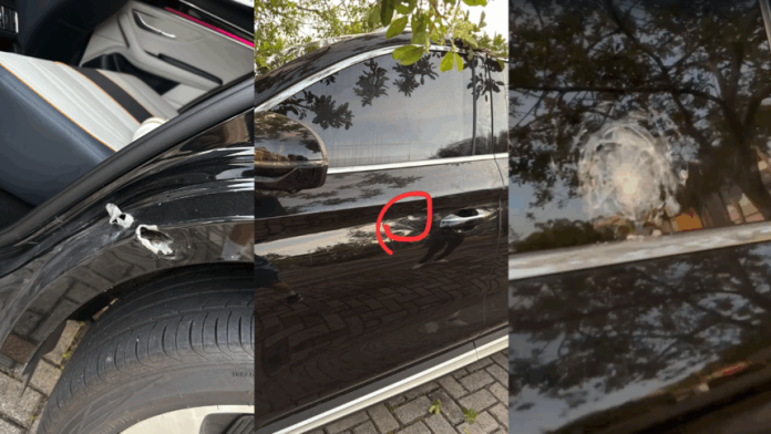 Carro do goleiro Rossi é alvejado com tiros