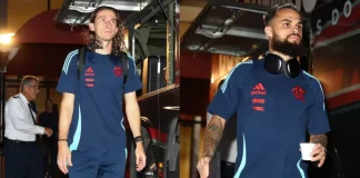 O técnico Filipe Luís e o atacante Michael