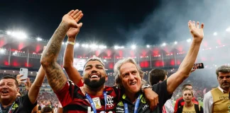 Gabigol e Jorge Jesus em mais um título pelo Flamengo