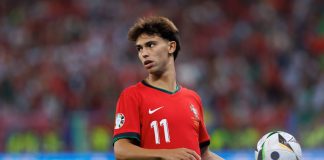 João Félix em campo pela Seleção de Portugal