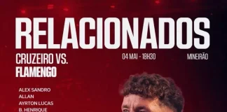 Jogadores do Flamengo relacionados para jogo contra o Cruzeiro