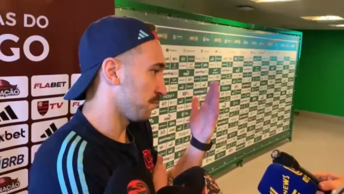 Léo Ortiz em entrevista após vitória do Flamengo sobre o Palmeiras