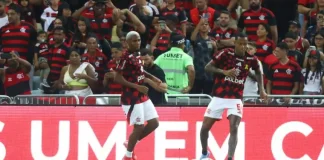 Lorran e Wallace Yan no pré jogo de Flamengo x Botafogo