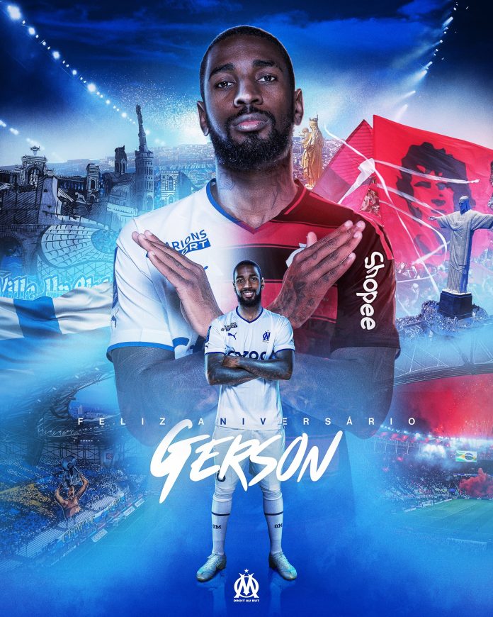 Olympique de Marseille homenageia Gerson em seu aniversário