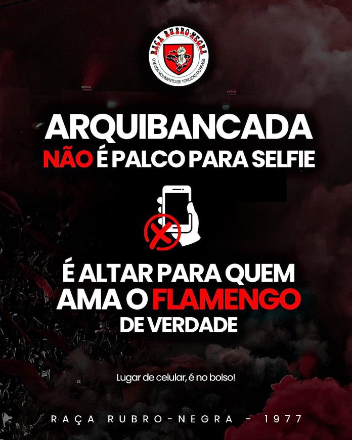 Post da Raça Rubro-Negra nas redes sociais