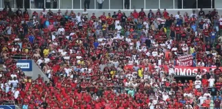 Torcida do Flamengo presente no Allianz Parque