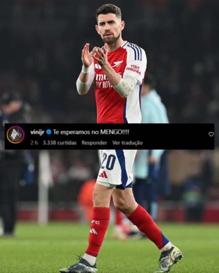 Vini Jr comentou em post de Jorginho
