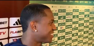 Wallace Yan em entrevista após vitória do Flamengo sobre o Palmeiras