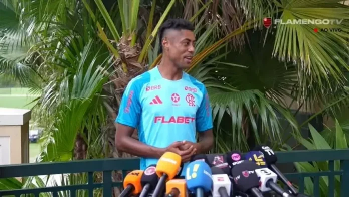 Bruno Henrique em entrevista pelo Flamengo