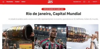 Capa do Jornal AS da Espanha falando sobre os times do Rio de Janeiro