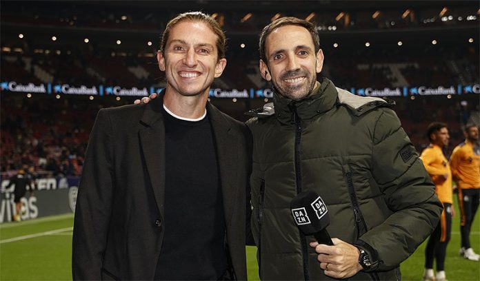 Filipe Luís e Juanfran, ex-companheiros de Atlético de Madrid