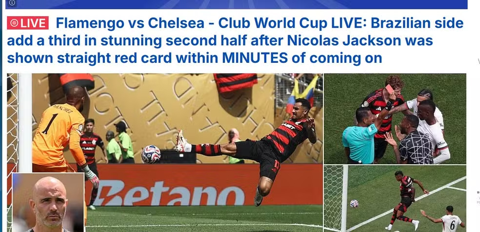 Flamengo 3 x 1 Chelsea - Jornal Daily Mail