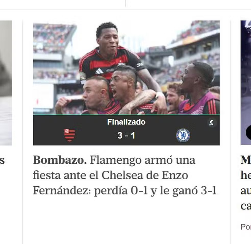 Flamengo 3 x 1 Chelsea - Jornal La Nacion