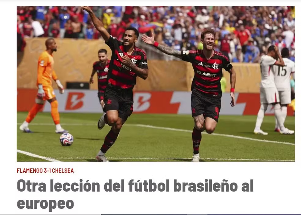 Flamengo 3 x 1 Chelsea - Jornal Marca
