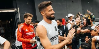 Giroud em treino do Los Angeles FC