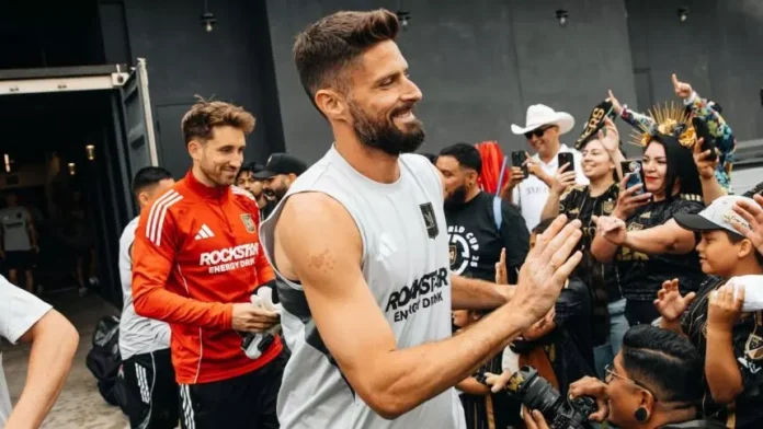 Giroud em treino do Los Angeles FC