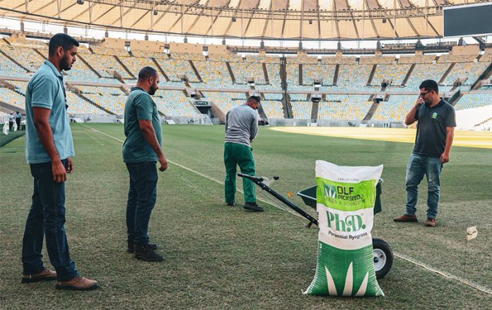 Gramado do Maracanã recebe tratamento de inverno