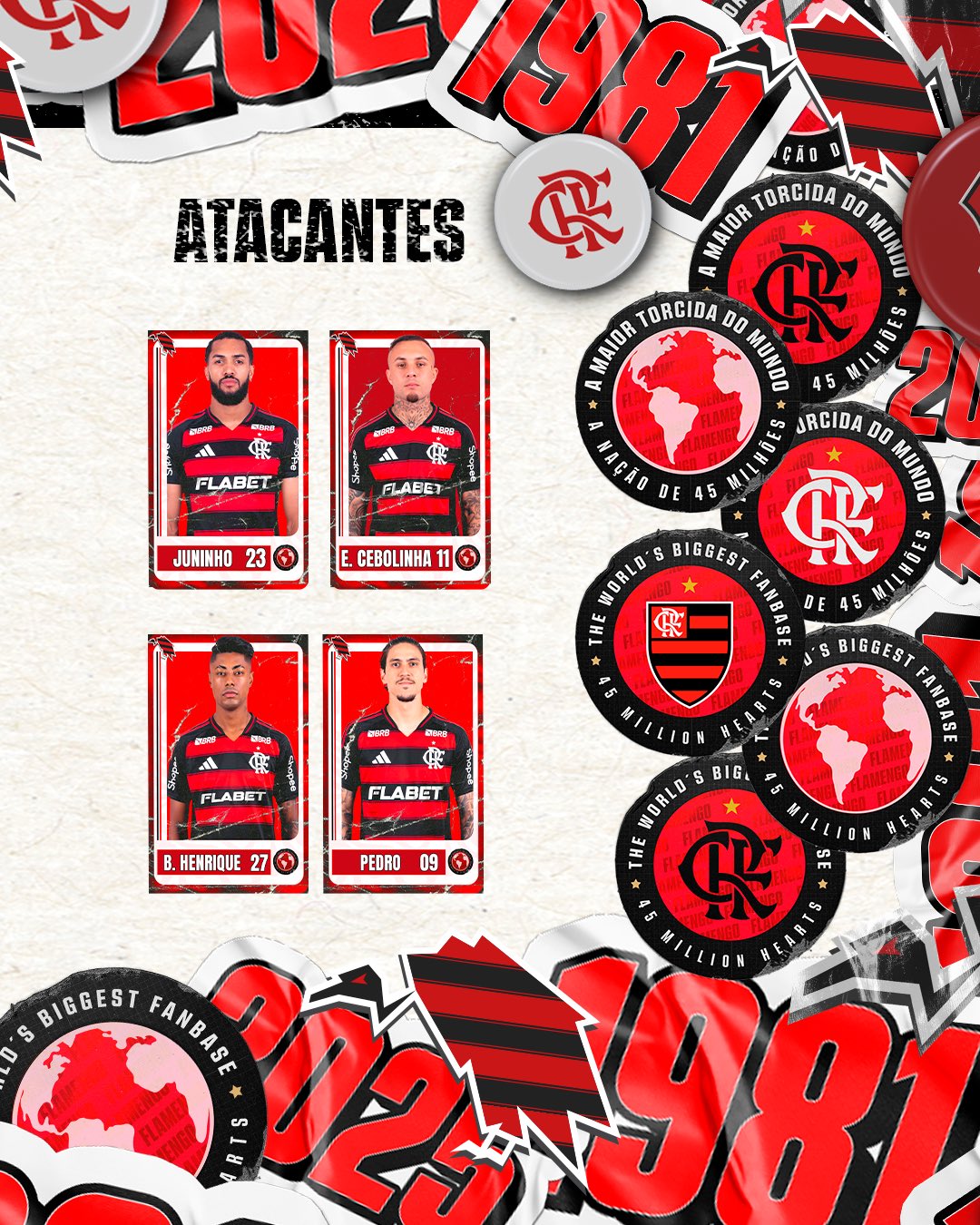 Jogadores do Flamengo inscritos no Mundial de Clubes 2025