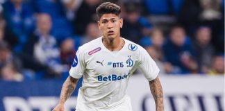 Jorge Carrascal em campo pelo Dynamo Moscow