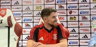 Jorginho em sua apresentação ao Flamengo