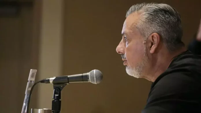José Boto em coletiva do Flamengo nos USA