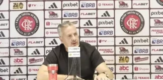 José Boto em coletiva do Flamengo nos USA
