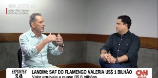 Ex-presidente Rodolfo Landim, em entrevista na CNN