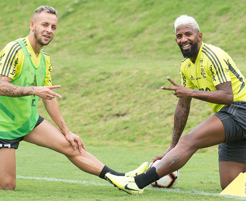 Rafinha e Rodinei no Flamengo em 2019