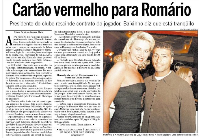 O baixinho Romário na Festa da Uva em 1999